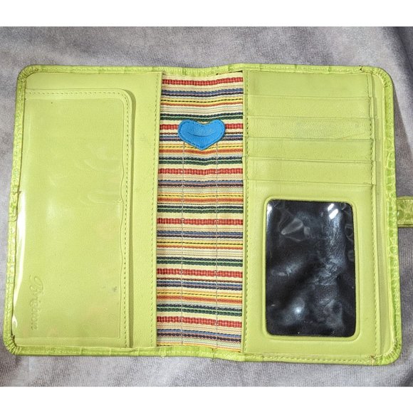 Brighton Vintage Lime Leather Wallet - Picture 2 of 9